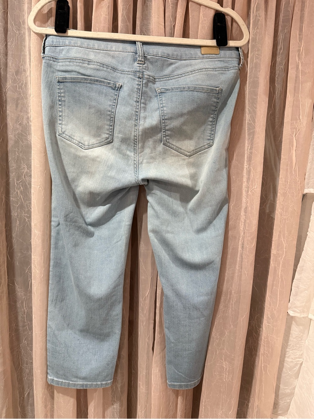Celebrity Pink Light Blue Denim Cropped Jeans